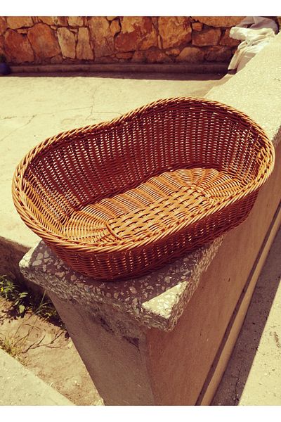 Efsoon Organics Bread Basket Wicker Look Cat Bed