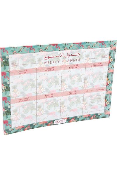 Roco Flamingo Undated Weekly Planning Pad Letter