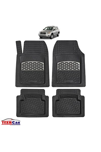 TEAMCAR ® Car Mats Tray Type Compatible With Toyota Rav4 (2006–2012) Carbon