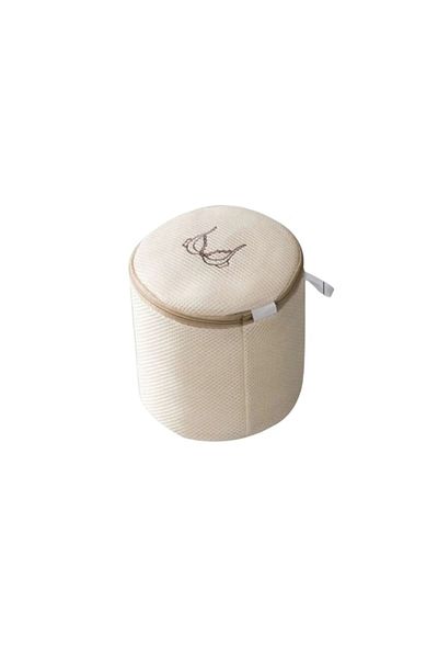 The Casius. Protective Bag for Washing Bras in Washing Machine, 17x17 cm, Beige, The Casius