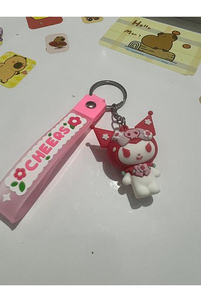 demirosa Sanri̇o Kuromi̇ Silicone Keychain ​​& Bag Accessory