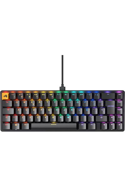 Glorious GMMK 2 Compact Gaming Keyboard - Fox Switches, ISO Layout, Black