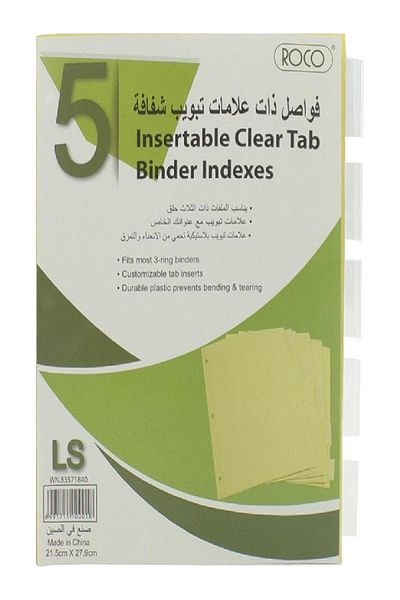 Roco Item 1 of 2 Item 1 of 2 Roco Index Divider Letter1/5 Tab CutBlank Tab TypeAssorted Tab ColorPaper