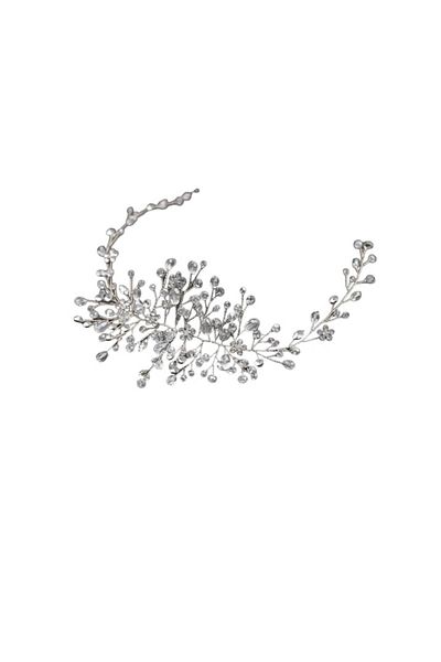 The Casius. Agrafă de păr pentru mireasă cu decorațiuni din cristale artificiale, prindere ușoară, 30 cm, The Casius