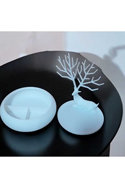 ÇınarETicaret صندوق منظم المجوهرات، حامل المجوهرات المزخرف، 3 قطع، حامل حلقات...