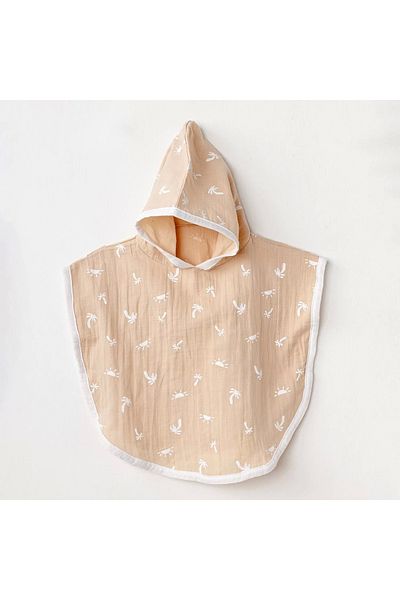 ALFA AKSESUAR 03 Andywawa Ac24511 Muslin Smil All Day Baby Poncho Beige