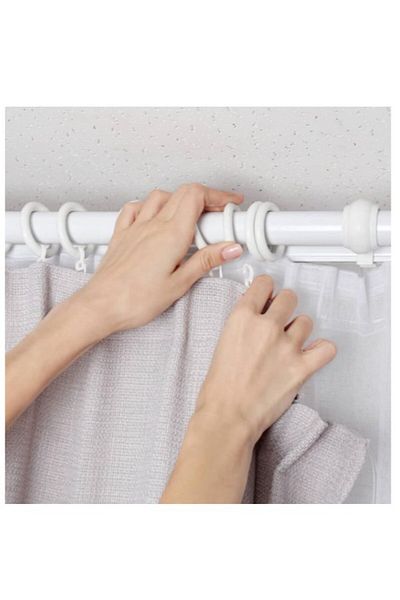 SyaMAG Set 100 curtain hooks, plastic, white