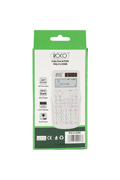 Roco آلة حاسبة علمية ١٢ رقمًا بمصفوفة نقطية كاملة