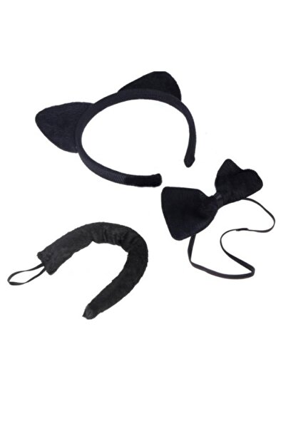 ForWhat Set de pisică bucăți Alaca 3PIECES cu papion cu coadă de coroană pent...