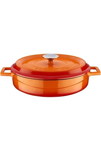Lava Cast Iron Multi-Purpose Wide Pot 28 cm Orange - Lv Y St 28 K2