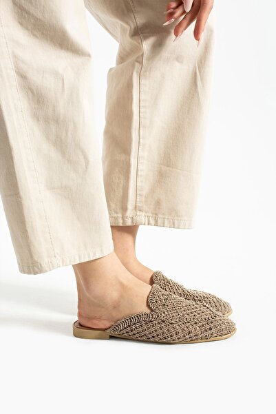 Sivarro Velora Women's Straw Knitted Slippers – Coffee Elegance