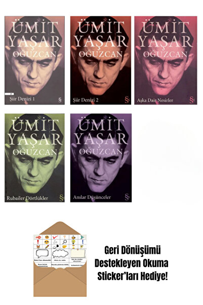 Everest Yayınları Ümit Yaşar Oğuzcan 5 Kitap Set + Okuma Sticker'ları