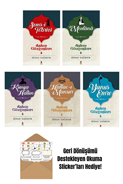Kapı Yayınları Aşkın Gözyaşları 5 Kitap Set Sinan Yağmur + Okuma Sticker'ları