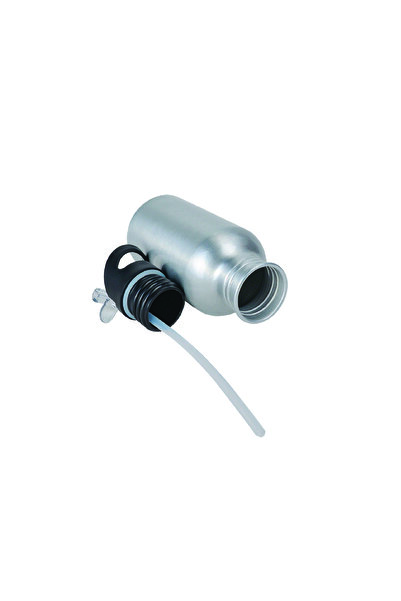 DKDZ SHOP Kuromiii Printed Metal Water Bottle with Straw and Hook 600ml. White