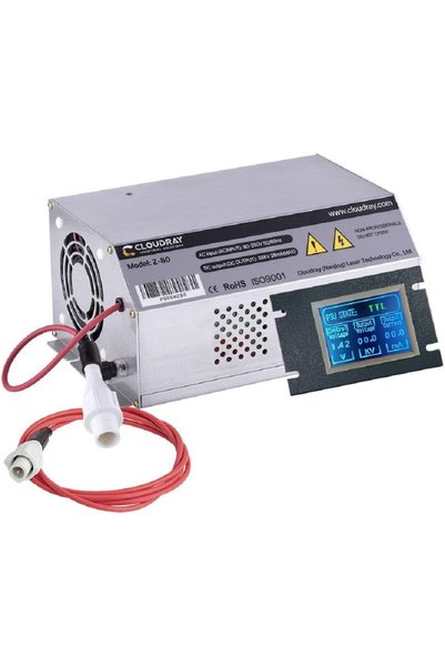GÜMRÜK BEY Cloudray Güç kaynağı 80-100 W AC90-250 V LCD Ekranlı Parça Cam Boru ve CO2 Lazer Gravür Kesici İçin