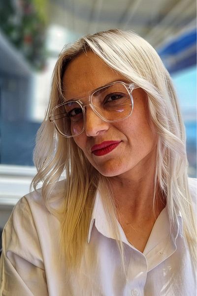 Uniquetrenders Unisex Marlow Blue Light Protection Relaxing Square Model Display Glasses