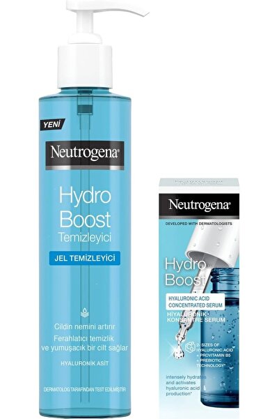 Neutrogena Hydro boost serum 15 ml + 200 ml water gel temizleme jeli