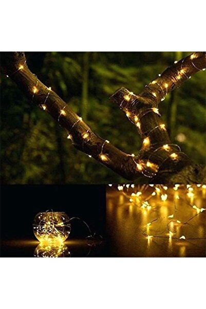 SIKS Decorative Solar String Light Made of Copper, Warm Yellow Light, 12 meters With 100 x LED