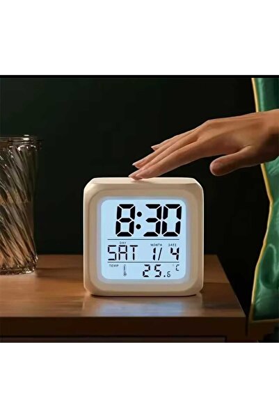 mr shopping MR 7 Renk Değiştiren Masa Çocuk Odası Ofis Alarmlı Dijital Küp Ça...