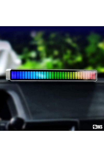 SIKS RGB LED Rhythm Lights with Sound Activation, RGB Bar with VU Meter Function, 32 LEDs