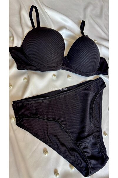 Lessya Σετ σουτιέν με μοτίβο με επένδυση (σουτιέν και στρινγκ)