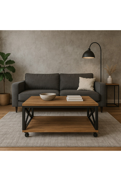 CD NURCAN Orta Sehpa Metal Orta Sehpa Salon Sehpa Raflı Sehpa Yan