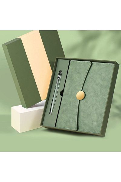 Wolawood Special Boxed Leather Notebook Vip Roller Pen Gift Set Lined Daily Memory Souvenir Notebook Concept Set