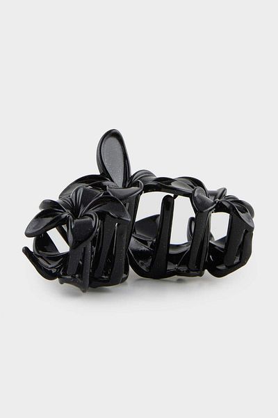 DeFacto Women's Black Flower Latch Buckle F0781Axns