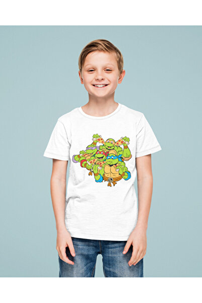 SEVBANO تي شيرت للأطفال مطبوع عليه سلاحف النينجا للجنسين (1-12 سنة)