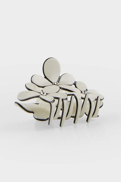 DeFacto Women's White Flower Latch Buckle F0770Axns