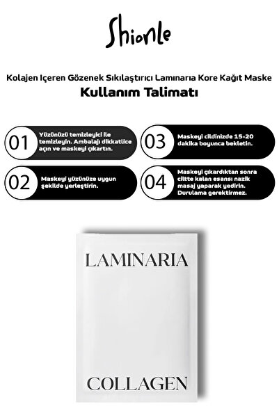 Shionle Kolajen Içeren Gözenek Sıkılaştırıcı Lamınarıa Kore İkili Kağıt Maske