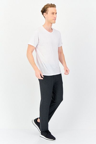 SKECHERS Men Sportswear Fit Outdoor Track Pants, Heather Black