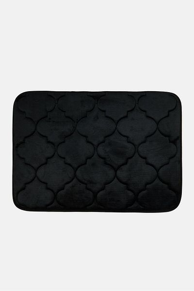 Celeste Memory Foam Bath Mat, Black