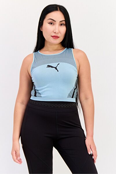 Puma Women Sportswear Fit Sleeveless Training Tank Top, Turquoise