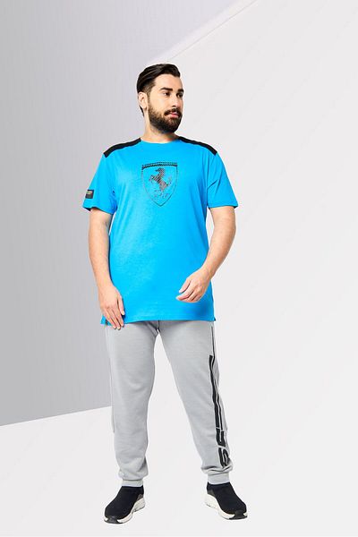 Scuderia Ferrari Men Sportswear Fit Short Sleeve Outdoor T-Shirt, Blue