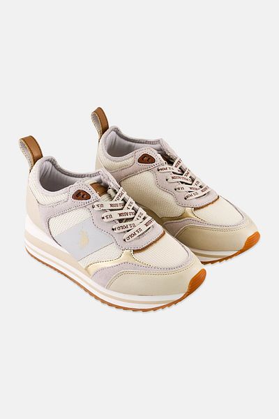 U.S. Polo Assn. Women Lace Up Brand Logo Casual Shoes, Multicolor