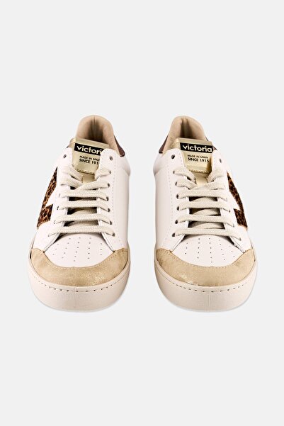 Victoria Women Leather Upper Lace Up Casual Shoes, Multicolor