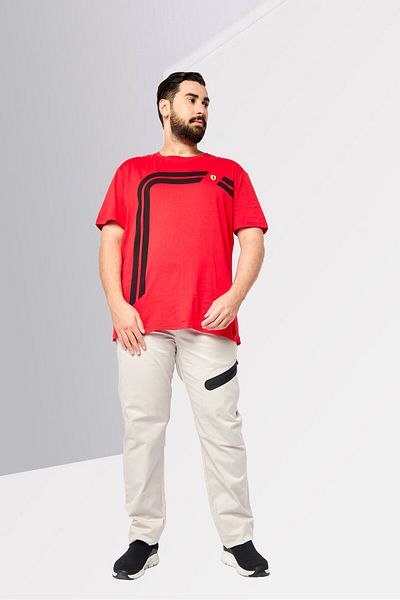 Scuderia Ferrari Men Sportswear Fit Short Sleeve Outdoor T-shirt, Red