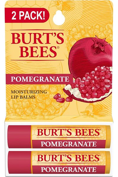 Burt's Bees Burts Bees Pomegranate Moisturizing Lip Balm Twin Pack for Unisex - 2 x 0.15 oz