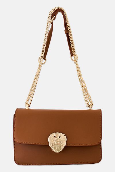 Vince Camuto Women Brand Logo Shoulder Bag, Brown