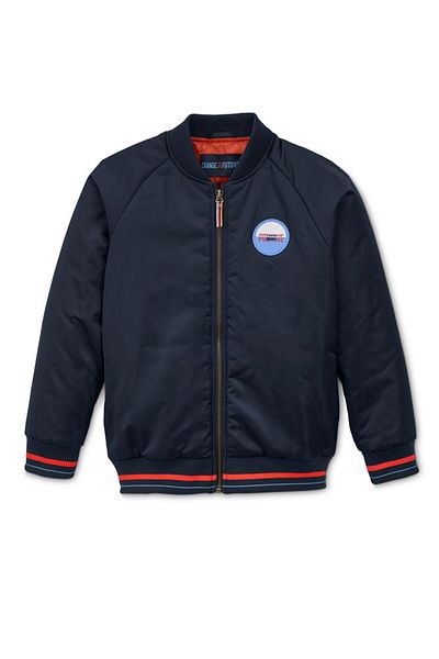 Tchibo Kids Boy Patched Bomber Jacket, Navy