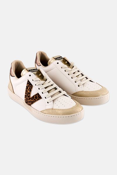 Victoria Women Leather Upper Lace Up Casual Shoes, Multicolor