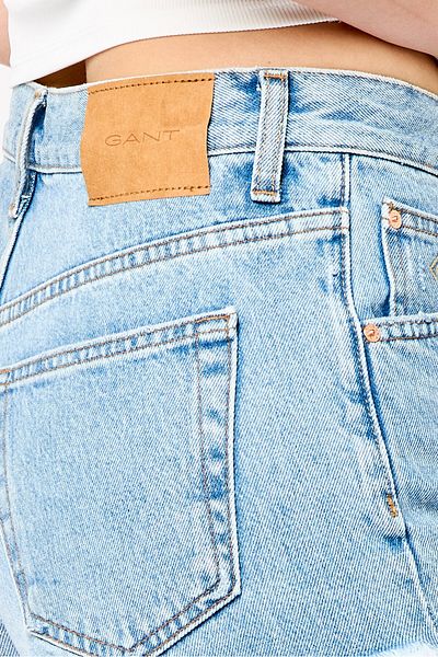 Gant Women Washed Denim Short, Blue