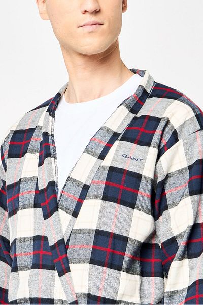 Gant Men Checkered Bathrobe, Multicolor