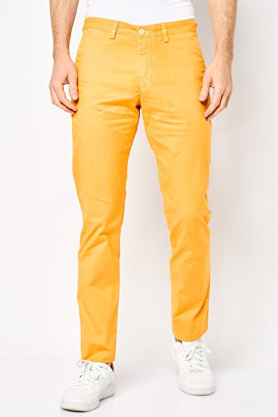 Gant Men Slim Fit Solid Chino Pants, Orange