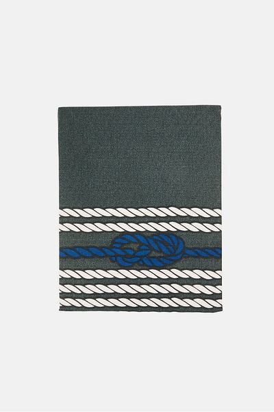Nautica Single Graphic Printed Bedsheet Set, Multicolor
