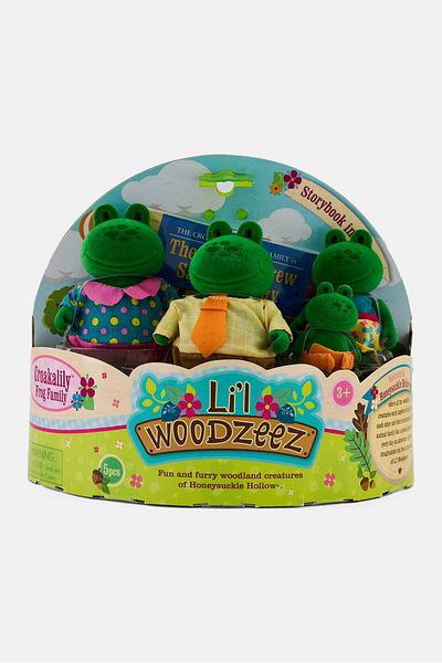 Li'l Woodzeez Croakalily Frog Family With Story Book