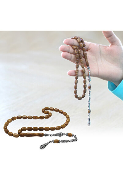 Tesbihane سلسلة معدنية مقاومة للتلطيخ، شرابة على شكل كبسولة، لون حصري، مصقول، مسبحة كوكا