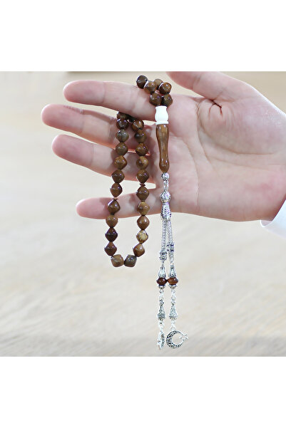 Tesbihane Κουκά Τεσβιράς με μεταλλική φούντα αστραγάλου που δεν μαυρίζεται, με λεπτομέρεια από κόκκαλο καμηλού κοπής του Κασσαντίνου