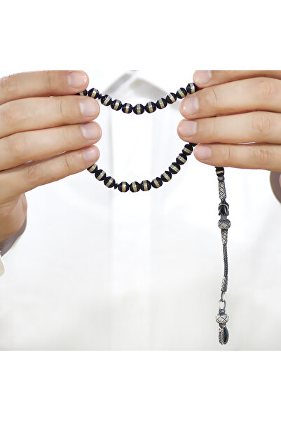 Tesbihane 1000 Sterling Silver Kazaz Tassels Metal Spiral Cylinder Cut Kuka Prayer Beads